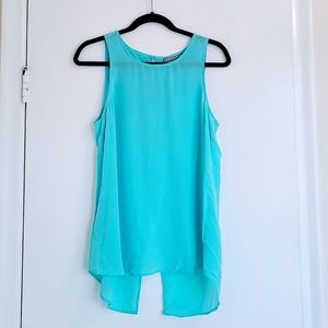 Daniel Rainn Silk Split-Back Tank Top